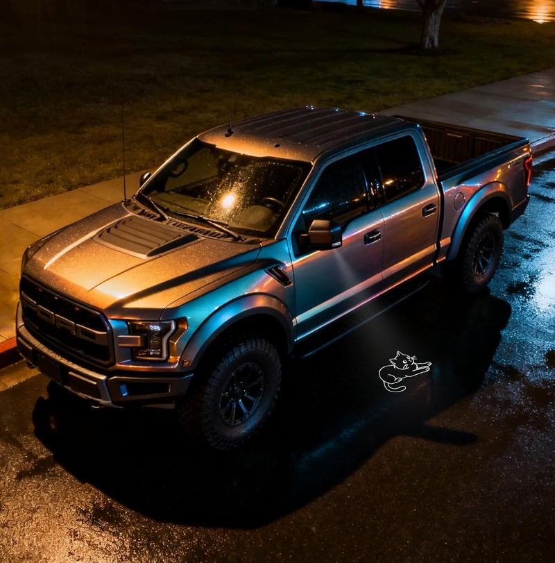 MKRLSTKM 2Pcs Side Mirror Logo LED Welcome Light Puddle Lamp Projector Door Light Floor Light Accessories Suitable for Ford F150 F250 F350 2015 2016 2017 2018 2019 2020 2021 2022 2023 2024 2025 - Image 2